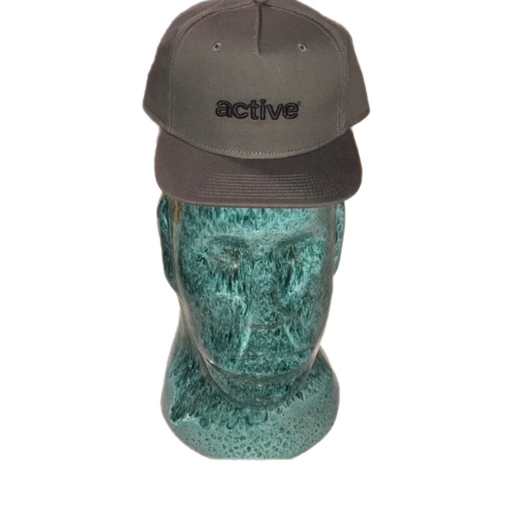 Active Skate Shop Skater Hat W/ Black Logo Skater Hat Grey Hat  Black Logo NWOT
